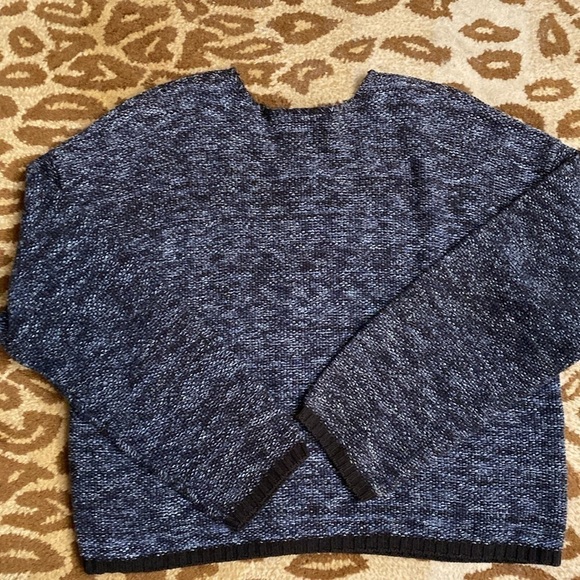 Chunky knit Cardigan Sweater Women’s boxy Cropped buttons woven Vintage Size M/L - Picture 5 of 9